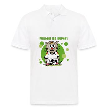 Fußball ist super! - Männer Poloshirt - Weiß - Vorne - Kai (181cm)