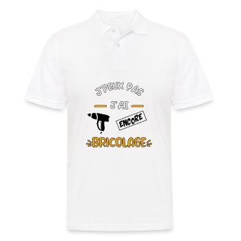 J’peux pas j’ai encore bricolage - Polo Homme - blanc - Devant - Kai (181cm)