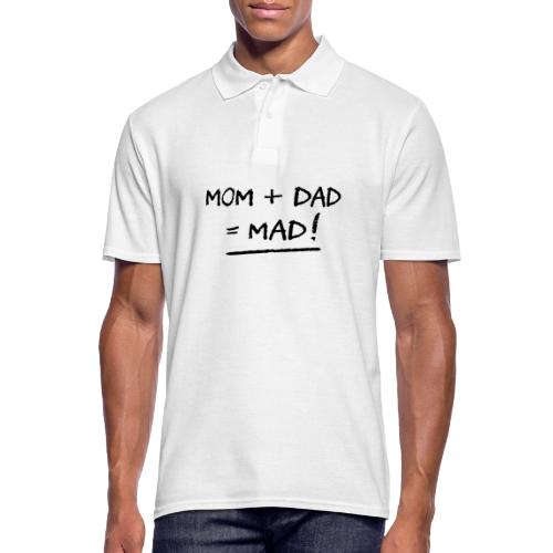MAMMA + PAPPA = GAL! (familie, pappa, mamma) (fleks) - Poloskjorte for menn