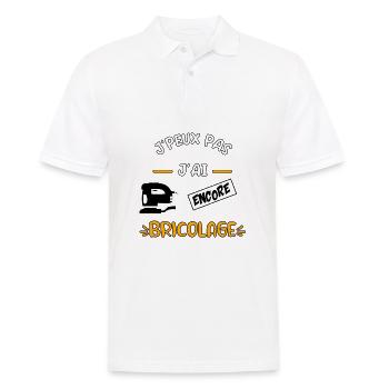 J’peux pas j’ai encore bricolage - Polo Homme - blanc - Devant - Kai (181cm)