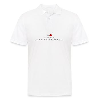 Ich hasse Spieleentwicklung - Männer Poloshirt - Weiß - Vorne - Kai (181cm)