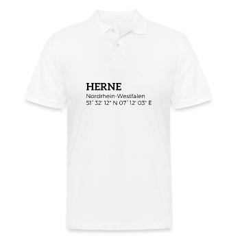 les coordonnées de Herne, Rhénanie-du-Nord-Westphalie - Polo Homme - blanc - Devant - Kai (181cm)