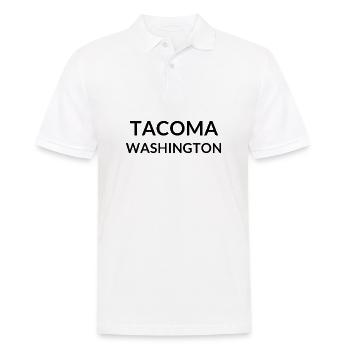 Tacoma Washington USA - Männer Poloshirt - Weiß - Vorne - Kai (181cm)
