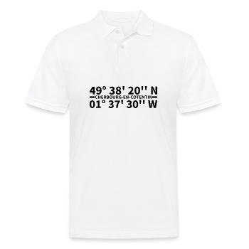 Coordonnées de Cherbourg-en-Cotentin - Polo Homme - blanc - Devant - Kai (181cm)
