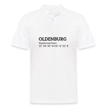 Oldenburg, Lower Saxony coordinates - Men's Polo Shirt - white - Front - Kai (181cm)