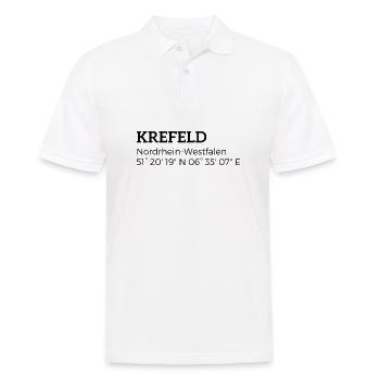 Les coordonnées de Krefeld, Rhénanie-du-Nord-Westphalie - Polo Homme - blanc - Devant - Kai (181cm)