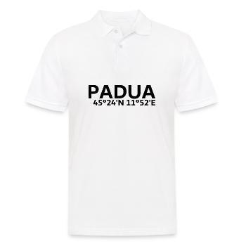 Padua Koordinaten - Männer Poloshirt - Weiß - Vorne - Kai (181cm)