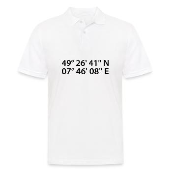 Kaiserslautern Koordinaten - Männer Poloshirt - Weiß - Vorne - Kai (181cm)