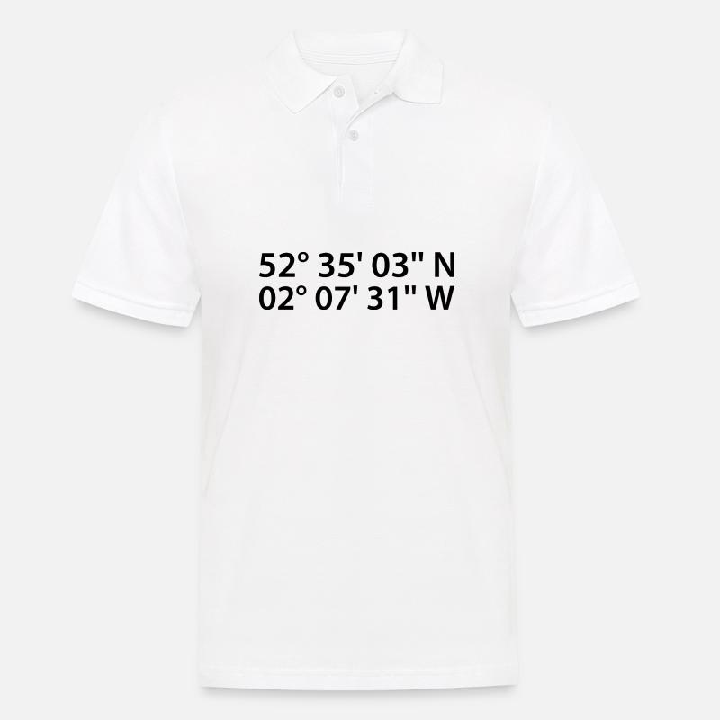 Wolverhampton Koordinaten - Männer Poloshirt - Weiß