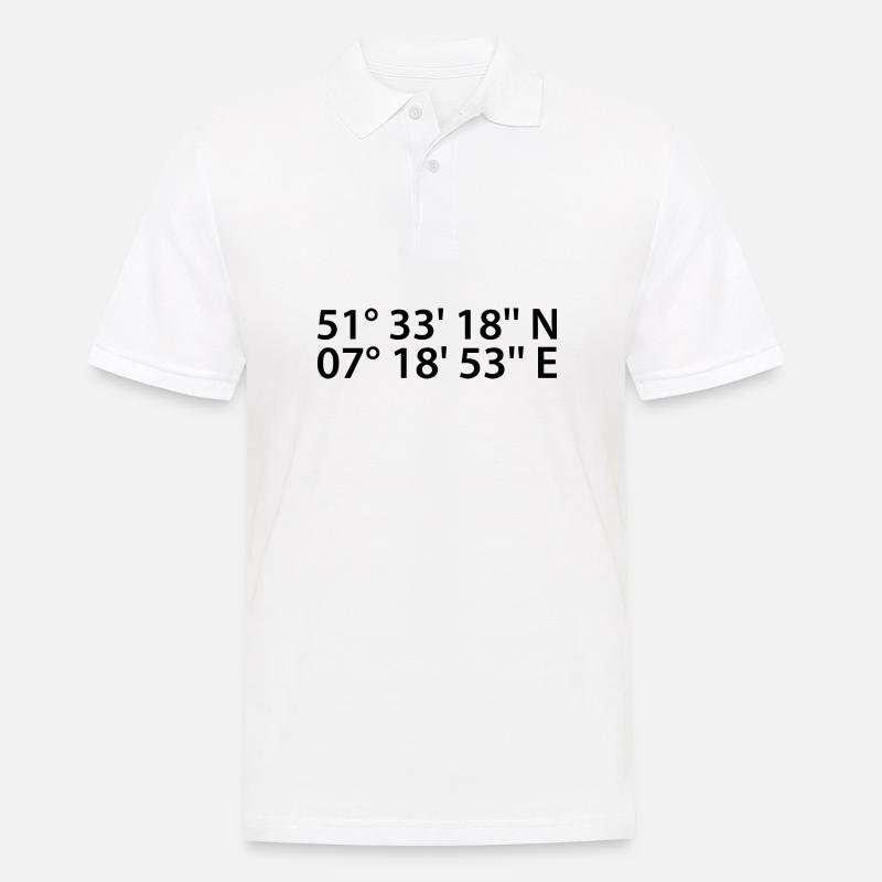 Castrop-Rauxel coordinates - Men's Polo Shirt - white