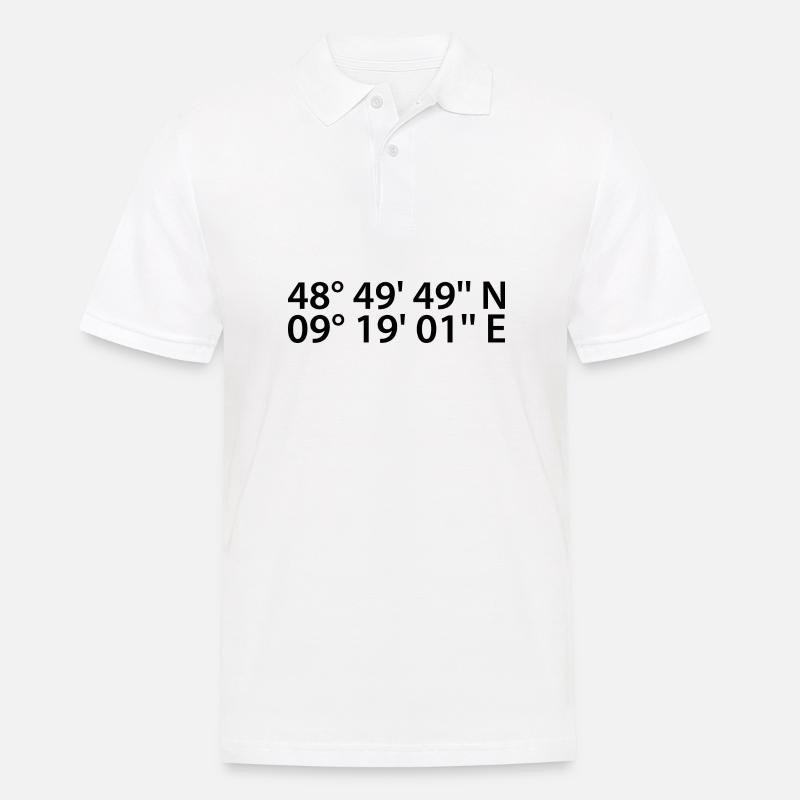 Waiblingen coordinates - Men's Polo Shirt - white