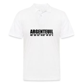Argenteuil Koordinaten - Männer Poloshirt - Weiß - Vorne - Kai (181cm)