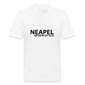 Neapel Koordinaten - Männer Poloshirt - Weiß - Vorne - Kai (181cm)