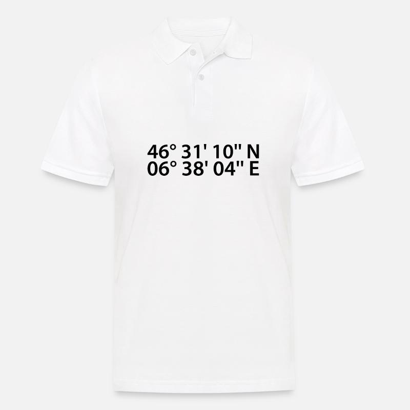 Lausanne coordinates - Men's Polo Shirt - white