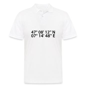 Biel Koordinaten - Männer Poloshirt - Weiß - Vorne - Kai (181cm)