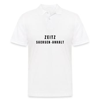 Zeitz Sachsen-Anhalt - Männer Poloshirt - Weiß - Vorne - Kai (181cm)
