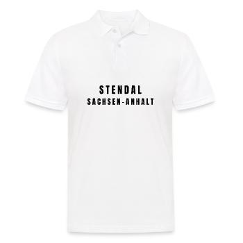 Stendal Sachsen-Anhalt - Männer Poloshirt - Weiß - Vorne - Kai (181cm)
