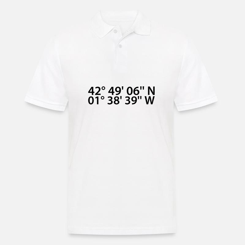Coordonnées de Pampelune - Polo Homme - blanc