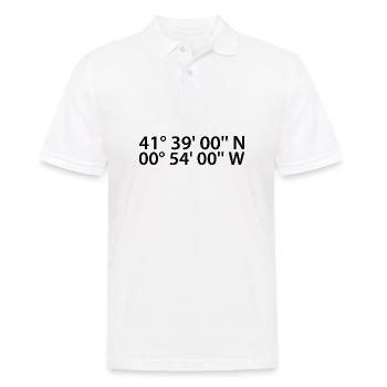 Coordonnées de Saragosse - Polo Homme - blanc - Devant - Kai (181cm)