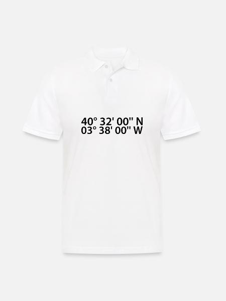 Coordonnées d’Alcobendas - Polo Homme - blanc