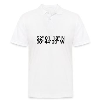 Milton Keynes Koordinaten - Männer Poloshirt - Weiß - Vorne - Kai (181cm)