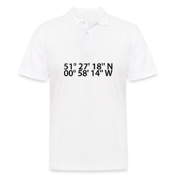 Reading Koordinaten - Männer Poloshirt - Weiß - Vorne - Kai (181cm)