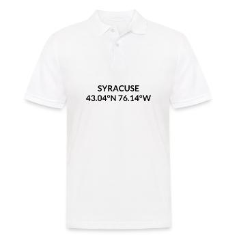 Syracuse, New York, United States Coordinates - Men's Polo Shirt - white - Front - Kai (181cm)