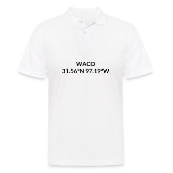 Waco Texas USA Koordinaten - Männer Poloshirt - Weiß - Vorne - Kai (181cm)