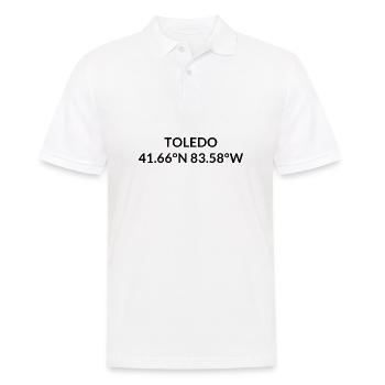 Toledo Ohio USA Koordinaten - Männer Poloshirt - Weiß - Vorne - Kai (181cm)