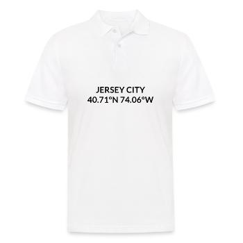 Coordonnées de Jersey City, New Jersey, États-Unis - Polo Homme - blanc - Devant - Kai (181cm)