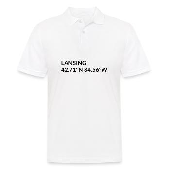 Lansing, Michigan, États-Unis Coordonnées - Polo Homme - blanc - Devant - Kai (181cm)