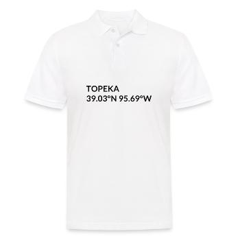 Coordonnées de Topeka, Kansas, États-Unis - Polo Homme - blanc - Devant - Kai (181cm)