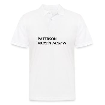 Paterson, New Jersey, États-Unis, Coordonnées - Polo Homme - blanc - Devant - Kai (181cm)