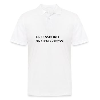 Greensboro North Carolina USA Koordinaten - Männer Poloshirt - Weiß - Vorne - Kai (181cm)