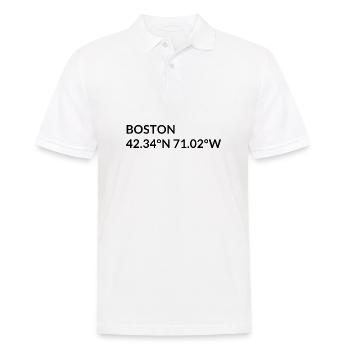 Coordonnées Boston, Massachusetts, États-Unis - Polo Homme - blanc - Devant - Kai (181cm)