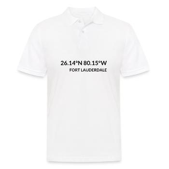 Coordonnées de Fort Lauderdale, Floride, États-Unis - Polo Homme - blanc - Devant - Kai (181cm)