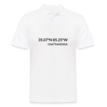 Coordonnées de Chattanooga, Tennessee, États-Unis - Polo Homme - blanc - Devant - Kai (181cm)