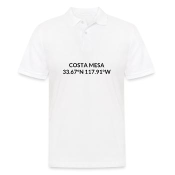 Costa Mesa, California, USA Coordinates - Men's Polo Shirt - white - Front - Kai (181cm)