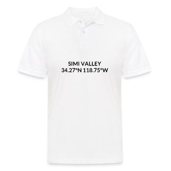 Simi Valley California USA Koordinaten - Männer Poloshirt - Weiß - Vorne - Kai (181cm)