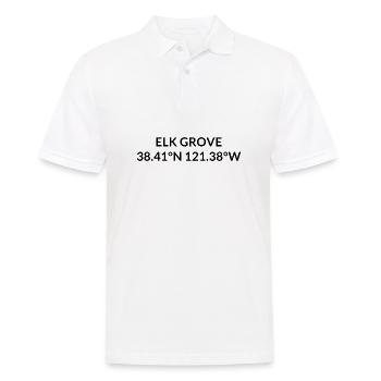 Elk Grove California USA Koordinaten - Männer Poloshirt - Weiß - Vorne - Kai (181cm)