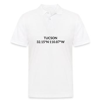 Tucson Arizona USA Koordinaten - Männer Poloshirt - Weiß - Vorne - Kai (181cm)