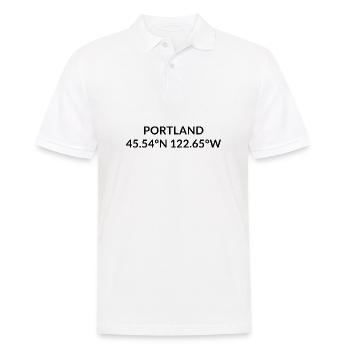 Coordonnées de Portland, Oregon, États-Unis - Polo Homme - blanc - Devant - Kai (181cm)