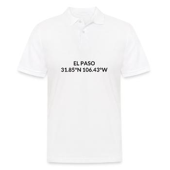 El Paso, Texas, USA Coordinates - Men's Polo Shirt - white - Front - Kai (181cm)