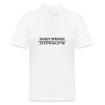Sandy Springs, Georgia, USA Coordinates - Men's Polo Shirt - white - Front - Kai (181cm)