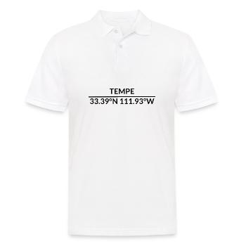Tempe, Arizona, USA Coordinates - Men's Polo Shirt - white - Front - Kai (181cm)