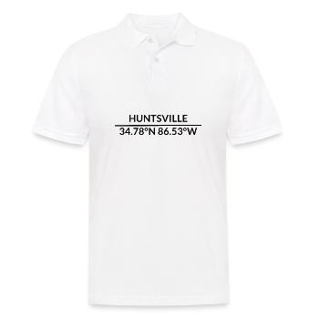 Huntsville Alabama USA Koordinaten - Männer Poloshirt - Weiß - Vorne - Kai (181cm)