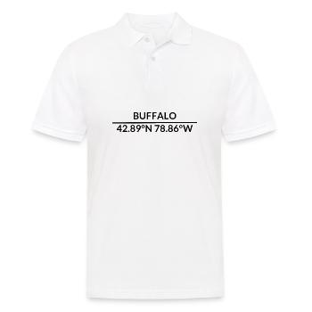 Coordonnées Buffalo, New York, États-Unis - Polo Homme - blanc - Devant - Kai (181cm)
