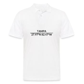 Tampa Florida USA Koordinaten - Männer Poloshirt - Weiß - Vorne - Kai (181cm)