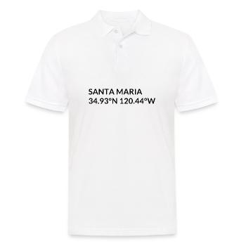 Santa Maria, Californie, États-Unis, Coordonnées - Polo Homme - blanc - Devant - Kai (181cm)