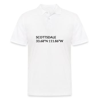 Scottsdale Arizona USA Koordinaten - Männer Poloshirt - Weiß - Vorne - Kai (181cm)